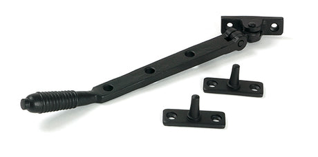 This is an image of From The Anvil - Matt Black 8" Reeded Stay available to order from T.H. Wiggans Ironmongery in Kendal.