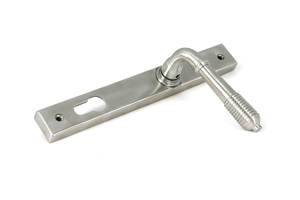 From The Anvil - Satin Marine SS (316) Reeded Slimline Lever Espag. Lock Set