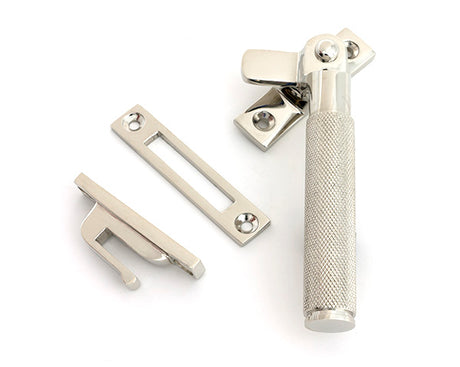 This is an image of From The Anvil - Polished Nickel Locking Brompton Fastener â€“ RH available to order from T.H. Wiggans Ironmongery in Kendal.