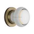 This is an image of a Heritage Brass - Gold Line Knob with Antique Brass base, 6010-at that is available to order from T.H Wiggans Ironmongery in Kendal.