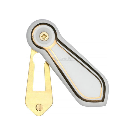 This is an image of a Heritage Brass - Covered Escutcheon Gold Line, 6030 that is available to order from T.H Wiggans Ironmongery in Kendal.