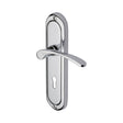 This is an image of a Heritage Brass - Door Handle Lever Lock Ambassador Design Polished Chrome Finish, amb6200-pc that is available to order from T.H Wiggans Ironmongery in Kendal.