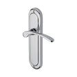 This is an image of a Heritage Brass - Door Handle Lever Latch Ambassador Design Polished Chrome Finish, amb6210-pc that is available to order from T.H Wiggans Ironmongery in Kendal.