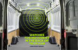 This is an image showing the ARMD Guard Smart Van Alarm & Tracker inside the back of the van