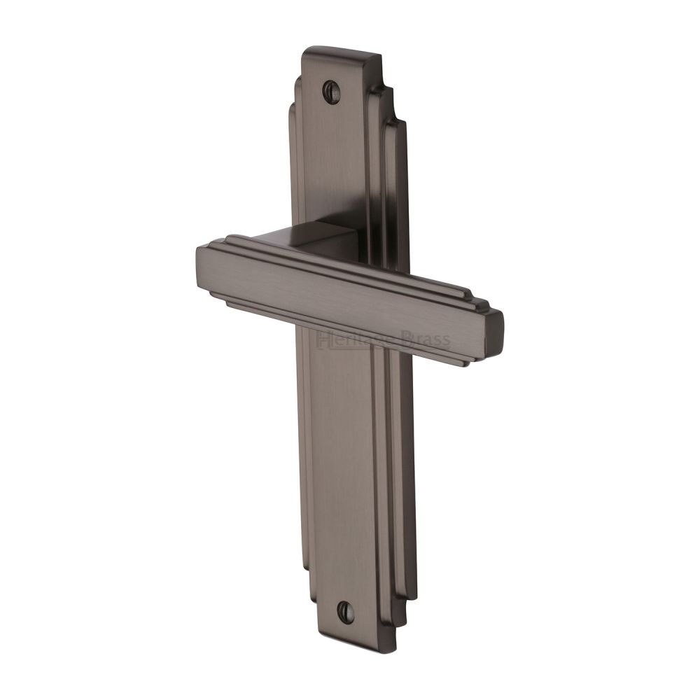 This is an image of a Heritage Brass - Door Handle Lever Latch Astoria Design Matt Bronze Finish, ast5910-mb that is available to order from T.H Wiggans Ironmongery in Kendal.
