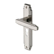 This is an image of a Heritage Brass - Door Handle Euro Profile Astoria Design Polished Nickel Finish, ast5948-pnf that is available to order from T.H Wiggans Ironmongery in Kendal.