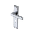 This is an image of a Heritage Brass - Door Handle Lever Lock Atlantis Design Polished Chrome Finish, atl5700-pc that is available to order from T.H Wiggans Ironmongery in Kendal.