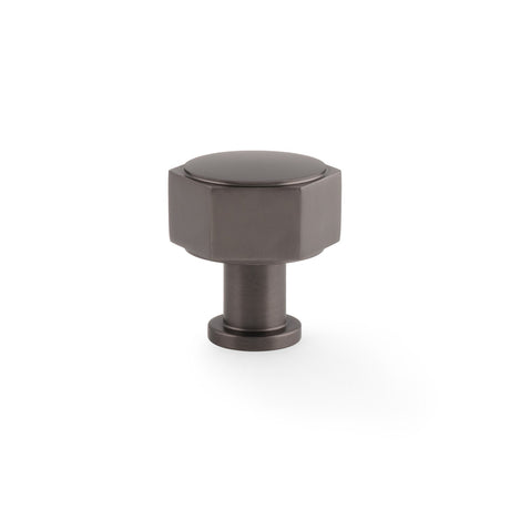 This is an image showing Alexander & Wilks - Vesper Hex Cabinet Knob - Dark Bronze aw828-33-dbz available to order from T.H. Wiggans Ironmongery in Kendal, quick delivery and discounted prices.