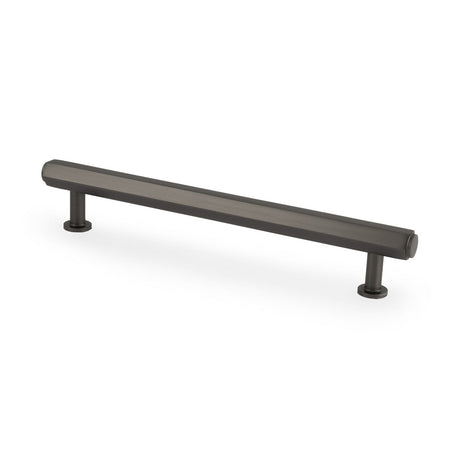 This is an image showing Alexander & Wilks - Vesper Hex T - Bar Cabinet Pull - Dark Bronze - 160mm C/C aw830-160-dbz available to order from T.H. Wiggans Ironmongery in Kendal, quick delivery and discounted prices.