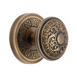 This is an image of a Heritage Brass - Mortice Knob on Rose Aydon Design Antique Brass Finish, ayd1324-at that is available to order from T.H Wiggans Ironmongery in Kendal.