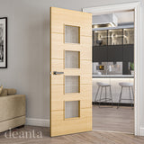 Deanta Augusta Prefinished Oak Clear Glazed Doors