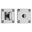 This is an image of a Heritage Brass - Square Low profile Thumbturn & Emergency Release Polished Chrome Fi, bau1555-pc that is available to order from T.H Wiggans Ironmongery in Kendal.