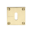 This is an image of a Heritage Brass - Keyhole Escutcheon Satin Brass Finish, bau1556-sb that is available to order from T.H Wiggans Ironmongery in Kendal.