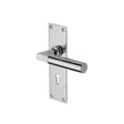 This is an image of a Heritage Brass - Door Handle Lever Lock Bauhaus Design Polished Chrome Finish, bau7300-pc that is available to order from T.H Wiggans Ironmongery in Kendal.