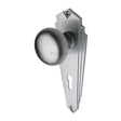 This is an image of a Heritage Brass - Mortice Knob on Lock Plate Broadway Design Satin Chrome Finish, br1800-sc that is available to order from T.H Wiggans Ironmongery in Kendal.