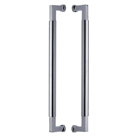 This is an image of a Heritage Brass - Door Pull Handle Bauhaus Design 483mm Polished Chrome Finish, btb1312-483-pc that is available to order from T.H Wiggans Ironmongery in Kendal.