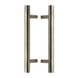 This is an image of a Heritage Brass - Back to Back Door Pull Handle Bar Design 305mm Antique Brass Finish, btb1361-305-at that is available to order from T.H Wiggans Ironmongery in Kendal.