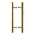 This is an image of a Heritage Brass - Back to Back Door Pull Handle Bar Design 305mm Satin Brass Finish, btb1361-305-sb that is available to order from T.H Wiggans Ironmongery in Kendal.