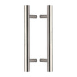 This is an image of a Heritage Brass - Back to Back Door Pull Handle Bar Design 305mm Satin Nickel Finish, btb1361-305-sn that is available to order from T.H Wiggans Ironmongery in Kendal.