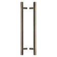 This is an image of a Heritage Brass - Back to Back Door Pull Handle Bar Design 457mm Antique Brass Finish, btb1361-457-at that is available to order from T.H Wiggans Ironmongery in Kendal.