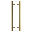 This is an image of a Heritage Brass - Back to Back Door Pull Handle Bar Design 457mm Satin Brass Finish, btb1361-457-sb that is available to order from T.H Wiggans Ironmongery in Kendal.