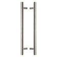 This is an image of a Heritage Brass - Back to Back Door Pull Handle Bar Design 457mm Satin Nickel Finish, btb1361-457-sn that is available to order from T.H Wiggans Ironmongery in Kendal.