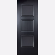 This is an image showing the LPD - Amsterdam Primed Plus Black Doors Available to order from T.H. Wiggans Ironmongery in Kendal