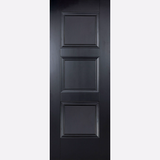 This is an image showing the LPD - Amsterdam Primed Plus Black Doors Available to order from T.H. Wiggans Ironmongery in Kendal