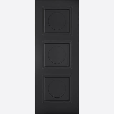 This is an image showing the LPD - Antwerp 3P Primed Black Doors Available to order from T.H. Wiggans Ironmongery in Kendal