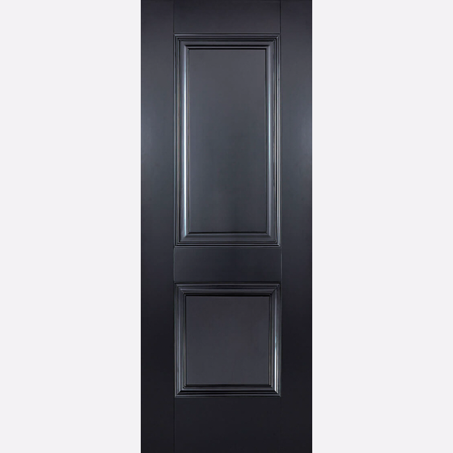 This is an image showing the LPD - Arnhem Primed Plus Black Doors Available to order from T.H. Wiggans Ironmongery in Kendal