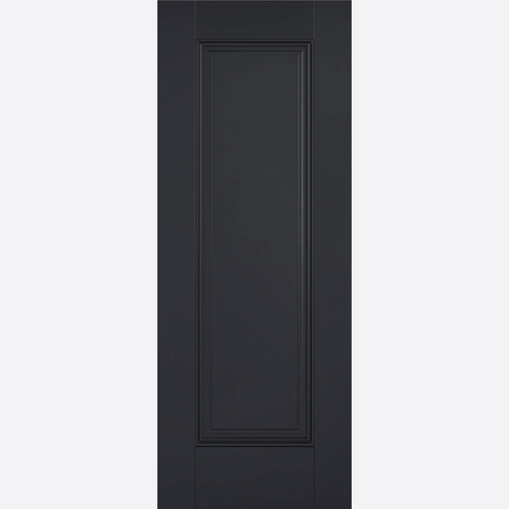 This is an image showing the LPD - Eindhoven Primed Plus Black Doors Available to order from T.H. Wiggans Ironmongery in Kendal