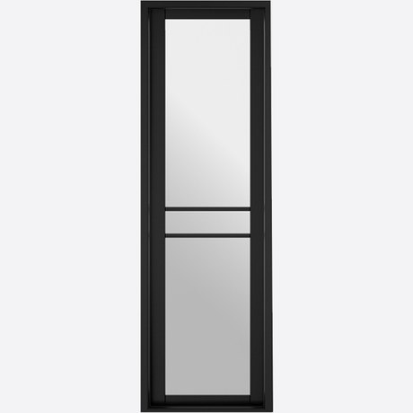 This is an image showing the LPD - Greenwich Sidelight Pre-finished Black Doors Available to order from T.H. Wiggans Ironmongery in Kendal