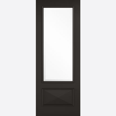 This is an image showing the LPD - Knightsbridge 1L Primed Plus Black Doors Available to order from T.H. Wiggans Ironmongery in Kendal