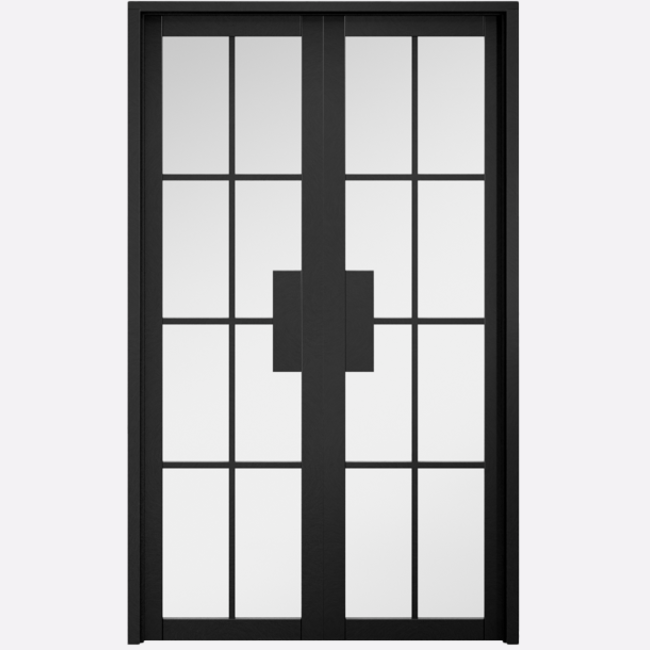 This is an image showing the LPD - Malvern W4 Pre-finished Black Doors Available to order from T.H. Wiggans Ironmongery in Kendal