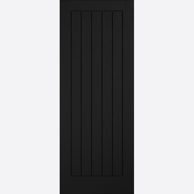 This is an image showing the LPD - Mexicano Pre-finished Black Doors Available to order from T.H. Wiggans Ironmongery in Kendal