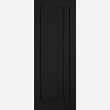 This is an image showing the LPD - Mexicano Pre-finished Black Doors Available to order from T.H. Wiggans Ironmongery in Kendal