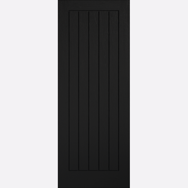 This is an image showing the LPD - Mexicano Pre-finished Black Doors Available to order from T.H. Wiggans Ironmongery in Kendal