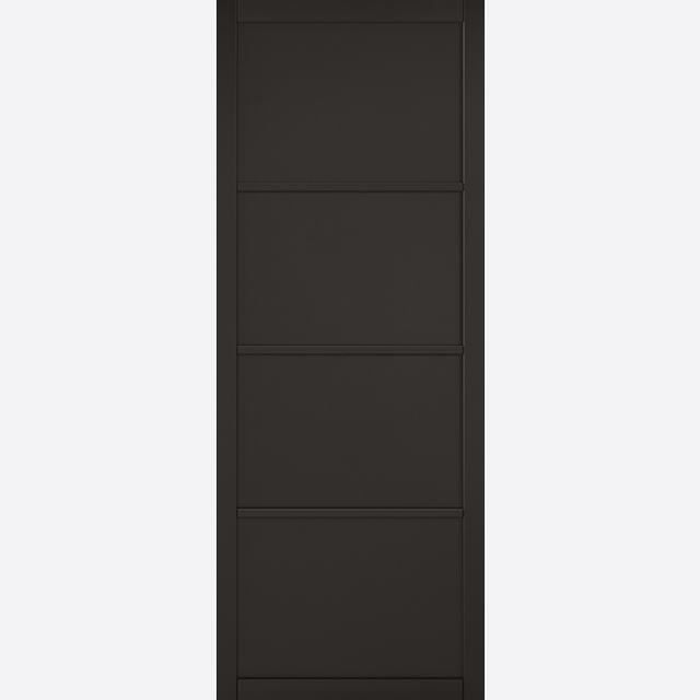 This is an image showing the LPD - Soho 4P Pre-finished Black Doors Available to order from T.H. Wiggans Ironmongery in Kendal