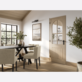 LPD - Mexicano Arched Square Top Glazed Pre-finished Blonde Oak Doors