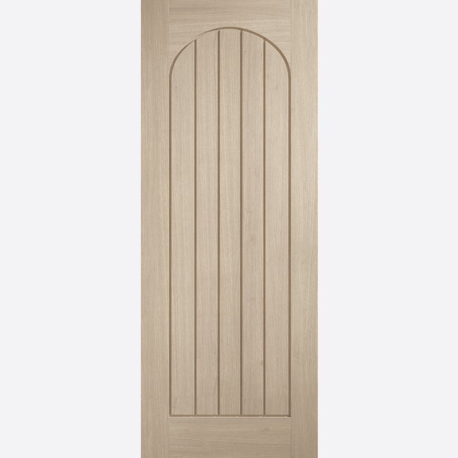 This is an image showing the LPD - Mexicano Arched Square Top Pre-finished Blonde Oak Doors Available to order from T.H. Wiggans Ironmongery in Kendal