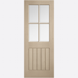 This is an image showing the LPD - Mexicano Clear Glazed Pre-finished Blonde Oak Doors Available to order from T.H. Wiggans Ironmongery in Kendal