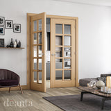 Deanta Bristol Unfinished Oak Bevelled Glaze Doors