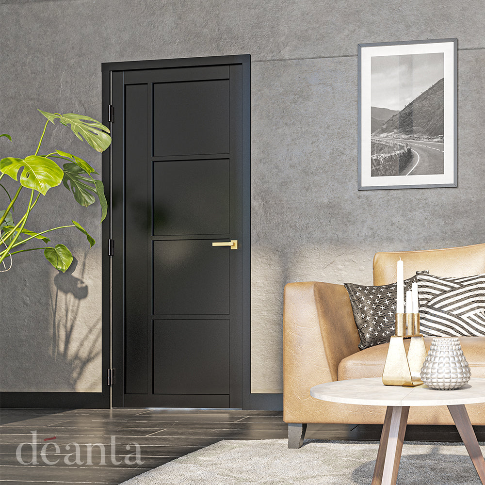 Deanta Brixton Black Prefinished Doors