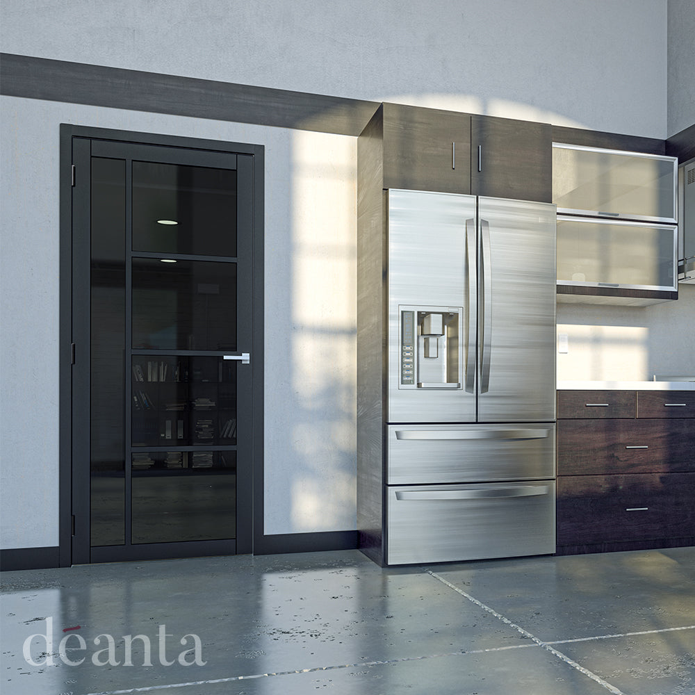 Deanta Brixton Black Prefinished Tinted Glaze Doors