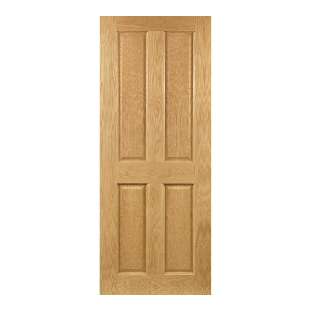 This is an image of Deanta Bury Prefinished Oak Doors available to order from T.H. Wiggans Ironmongery in Kendal