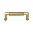 This is an image of a Heritage Brass - Cabinet Pull Bauhaus Design 101mm CTC Polished Brass Finish, c0312-101-pb that is available to order from T.H Wiggans Ironmongery in Kendal.