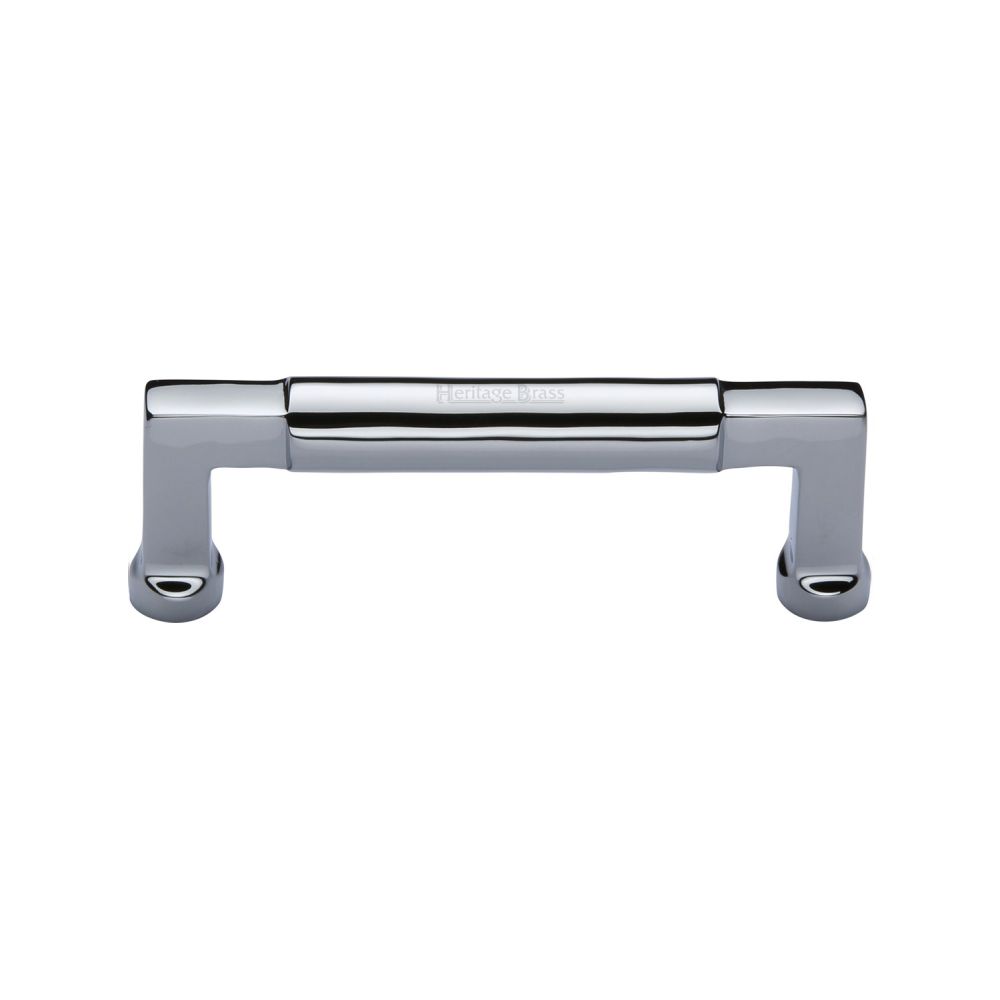 This is an image of a Heritage Brass - Cabinet Pull Bauhaus Design 101mm CTC Polished Chrome Finish, c0312-101-pc that is available to order from T.H Wiggans Ironmongery in Kendal.