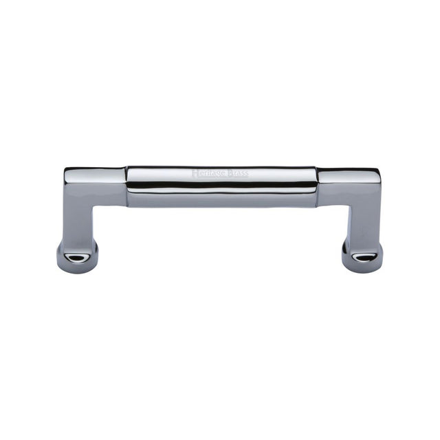 This is an image of a Heritage Brass - Cabinet Pull Bauhaus Design 101mm CTC Polished Chrome Finish, c0312-101-pc that is available to order from T.H Wiggans Ironmongery in Kendal.