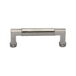 This is an image of a Heritage Brass - Cabinet Pull Bauhaus Design 101mm CTC Satin Nickel Finish, c0312-101-sn that is available to order from T.H Wiggans Ironmongery in Kendal.