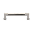 This is an image of a Heritage Brass - Cabinet Pull Bauhaus Design 128mm CTC Polished Nickel Finish, c0312-128-pnf that is available to order from T.H Wiggans Ironmongery in Kendal.
